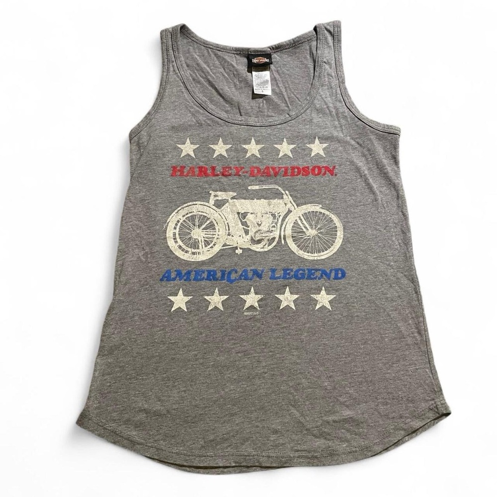 Harley-Davidson Gray Tank Top with Motorcycle Graphic